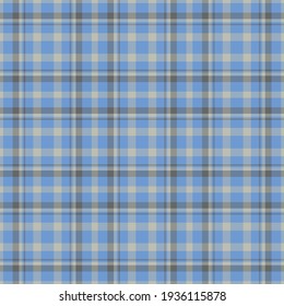 Check plaid seamless pattern. Vector background of textile ornament. Flat fabric design. Tartan.