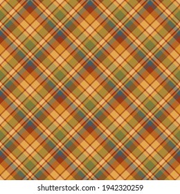 Check plaid seamless pattern. Vector background of textile ornament. Flat fabric design. Tartan.