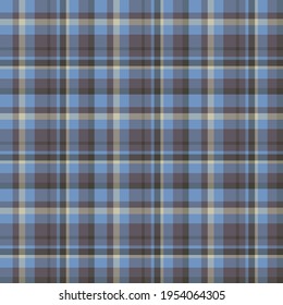 Check plaid seamless pattern. Vector background of textile ornament. Flat fabric design. Tartan.