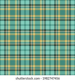 Check plaid seamless pattern. Vector background of textile ornament. Flat fabric design. Tartan.