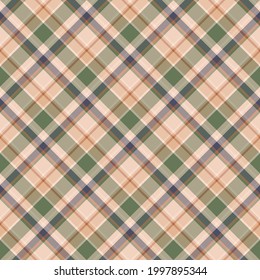 Check plaid seamless pattern. Vector background of textile ornament. Flat fabric design. Tartan.