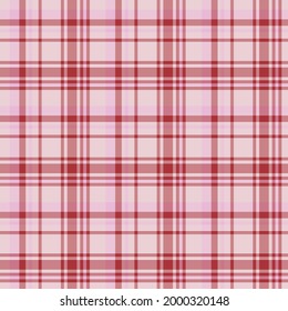 Check plaid seamless pattern. Vector background of textile ornament. Flat fabric design. Tartan.