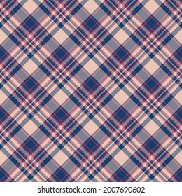 Check plaid seamless pattern. Vector background of textile ornament. Flat fabric design. Tartan.