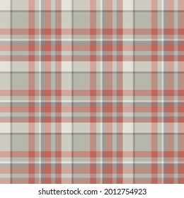 Check plaid seamless pattern. Vector background of textile ornament. Flat fabric design. Tartan.