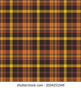 Check plaid seamless pattern. Vector background of textile ornament. Flat fabric design. Tartan.