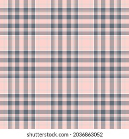 Check plaid seamless pattern. Vector background of textile ornament. Flat fabric design. Tartan.