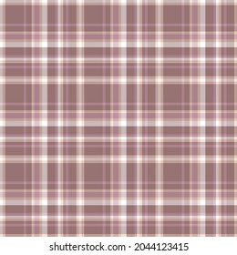 Check plaid seamless pattern. Vector background of textile ornament. Flat fabric design. Tartan.