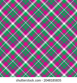 Check plaid seamless pattern. Vector background of textile ornament. Flat fabric design. Tartan.