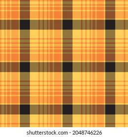 Check plaid seamless pattern. Vector background of textile ornament. Flat fabric design. Tartan.