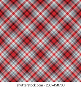 Check plaid seamless pattern. Vector background of textile ornament. Flat fabric design. Tartan.