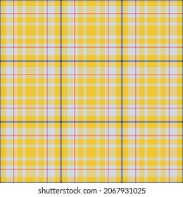 Check plaid seamless pattern. Vector background of textile ornament. Flat fabric design. Tartan.