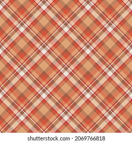 Check plaid seamless pattern. Vector background of textile ornament. Flat fabric design. Tartan.