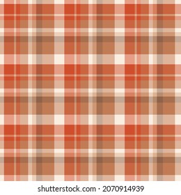 Check plaid seamless pattern. Vector background of textile ornament. Flat fabric design. Tartan.