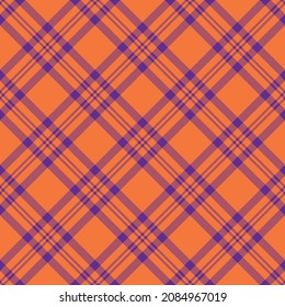 Check plaid seamless pattern. Vector background of textile ornament. Flat fabric design. Tartan.