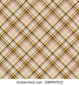 Check plaid seamless pattern. Vector background of textile ornament. Flat fabric design. Tartan.