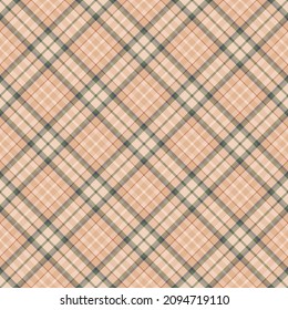 Check plaid seamless pattern. Vector background of textile ornament. Flat fabric design. Tartan.