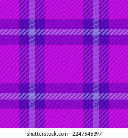 Check plaid seamless. Vector texture fabric. Background pattern textile tartan in pink and violet colors.