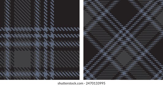 Compruebe el patrón sin fisuras del conjunto de cuadros. Fondo de textura de espiga de jaula recta y oblicua de color. Fondo de pantalla rayado. Impresión en tela, camisa, textil, cortina y mantel. Vector