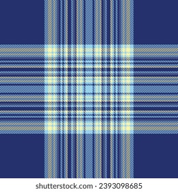 Prüfen Sie die geplünderte Tartan von Vektorgrafik Muster mit einem nahtlosen Hintergrund Textur in Blau-und Zyanfarben.