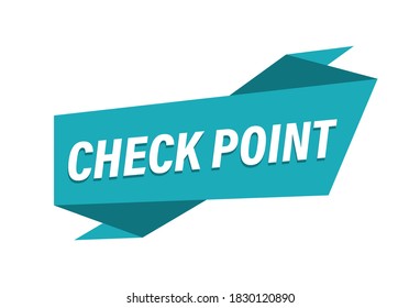 Check point banner on white background 