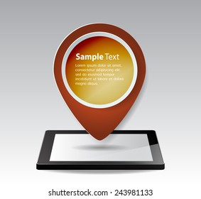 Check point. Business technology bubble speech template style. text box template for website computer graphic and internet. map