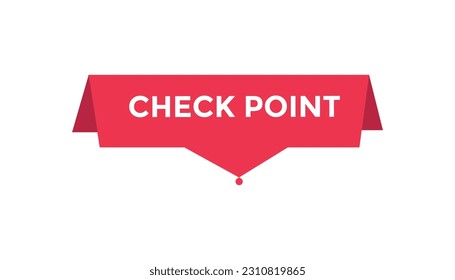 Check point button web banner templates. Vector Illustration 
