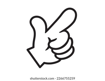 Check point icon pointing hand hand sign vector illustration