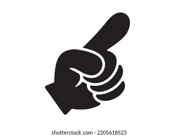 Check, point icon pointing vector illustration