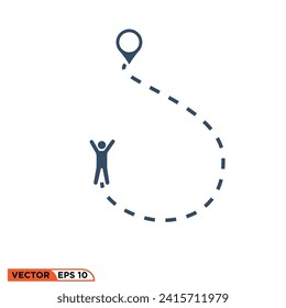 Check point location icon vector graphic of template 