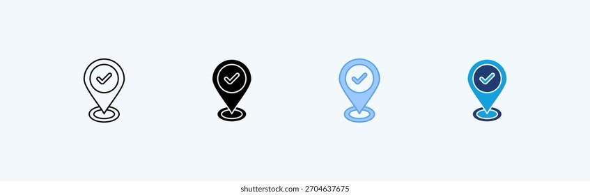 Punto de comprobación Icono múltiple Ilustración Vector
