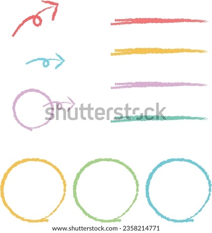 check point red yellow line circle colored pencil