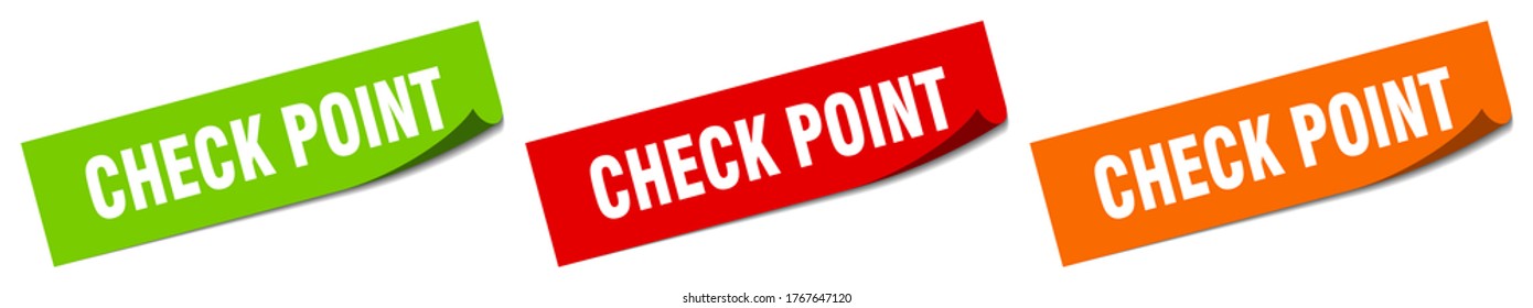 check point sticker. check point square isolated sign. check point label