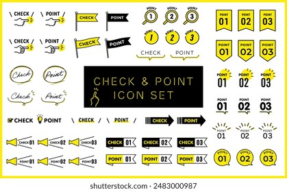 Check and Point Vector Icon Set