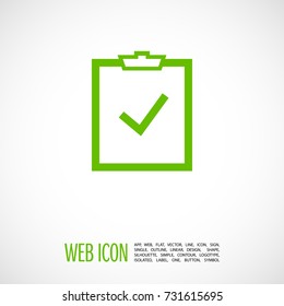 Check points line vector icon