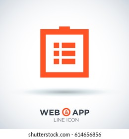 Check points list line vector icon