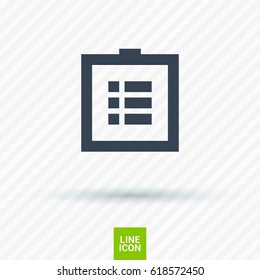 Check points list line vector icon