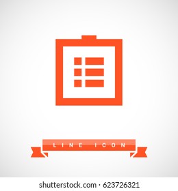 Check points list line vector icon