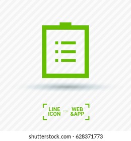 Check points list line vector icon