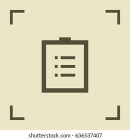 Check points list line vector icon