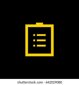 Check points list line vector icon