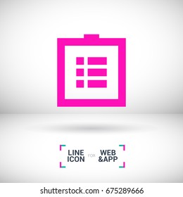 Check points list line vector icon