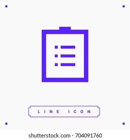 Check points list line vector icon