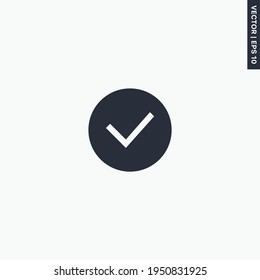 Check, premium quality flat icon. Vector logo concept for web graphics, EPS 10