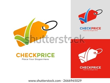 Check price logo vector design. Suitable for use on e-commerce sites, price comparison platforms, or retail services