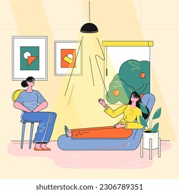 Check Psycholog in hospital illustration