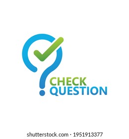 Check question logo template design