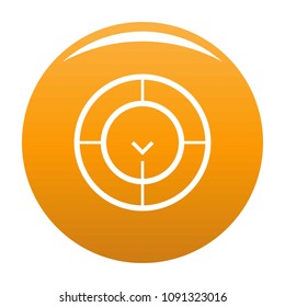 Check of radar icon. Simple illustration of check of radar vector icon for any design orange