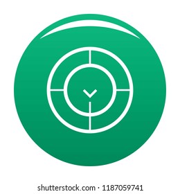 Check of radar icon. Simple illustration of check of radar vector icon for any design green