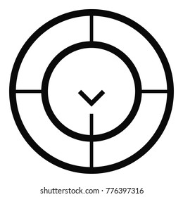 Check of radar icon. Simple illustration of check of radar vector icon for web