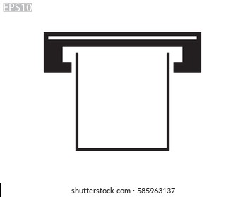 check, receipt, icon, vector illustration eps10